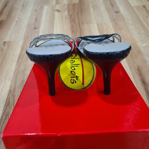 New Talbots Filomena Black Snakeskin Mid-Height Women's Slip-on, Size 11 - Picture 6 of 12